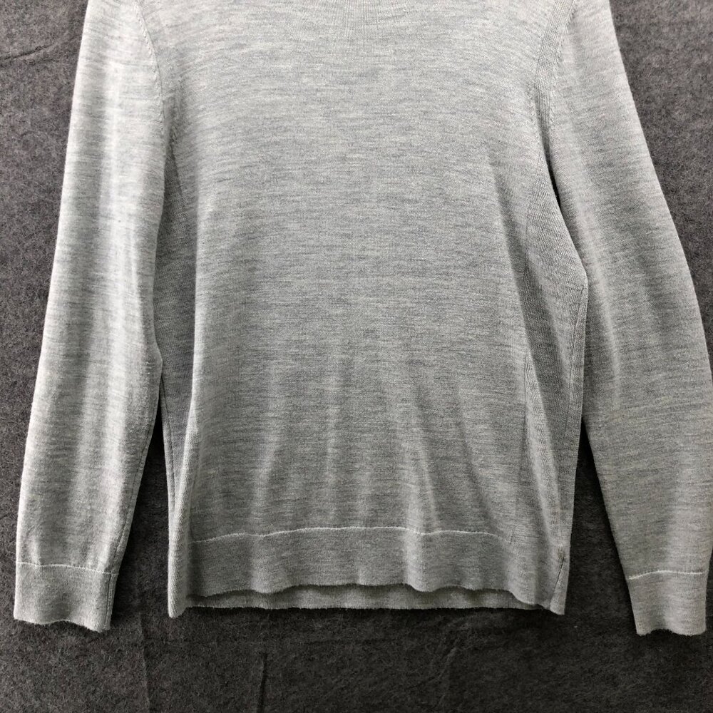 Express Merino Wool Blend Sweater Mens M Light Gray Crewneck Stretch - Picture 6 of 8